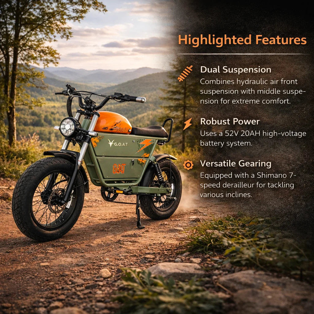 GOAT R7 Smart Electric Bike - Built for Power & Control - Image 3